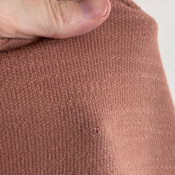 Ann Taylor Loft Women's Crochet Sweatshirt Top XS Pink 3/4 Sleeve Floral Lace - Picture 6 of 9